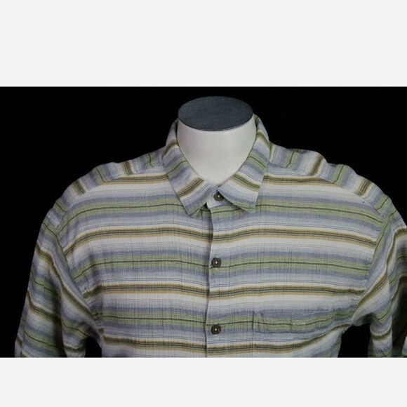 Vintage Patagonia Organic Cotton Mens Large. SS Textured Fabric Button Shirt - Picture 5 of 9
